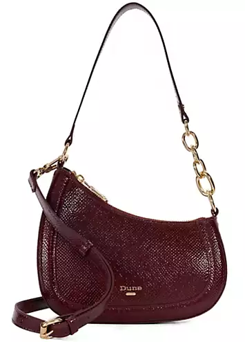 Direction Reptile Chain Detail Shoulder Bag by Dune London | Look Again