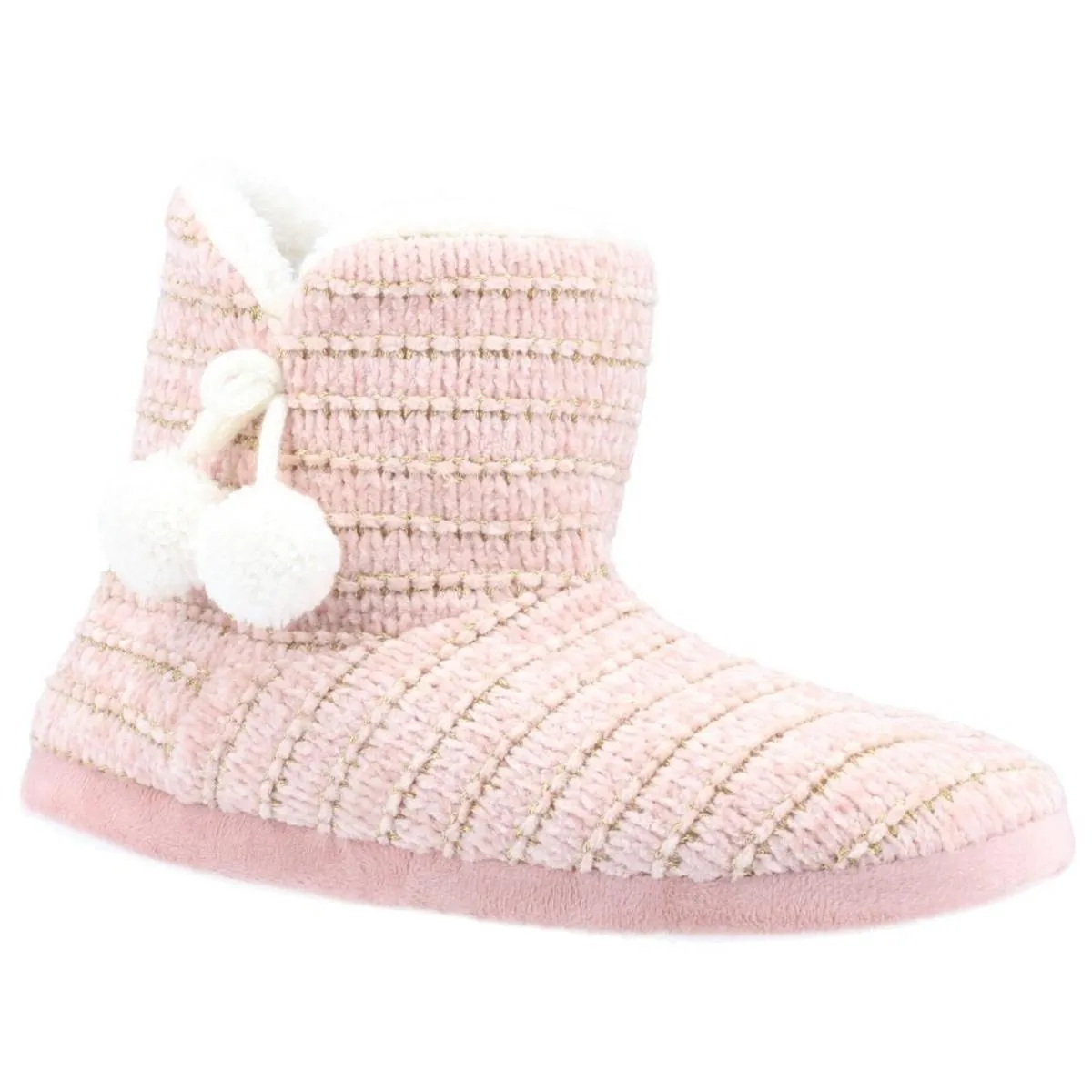 Divaz Saturn Knitted Bootie Slipper Pink