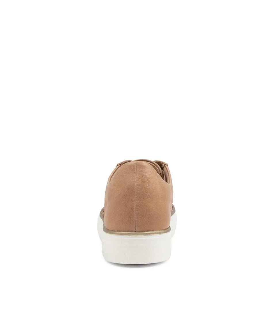 DJANGO & JULIETTE Fabia Latte Leather Sneakers