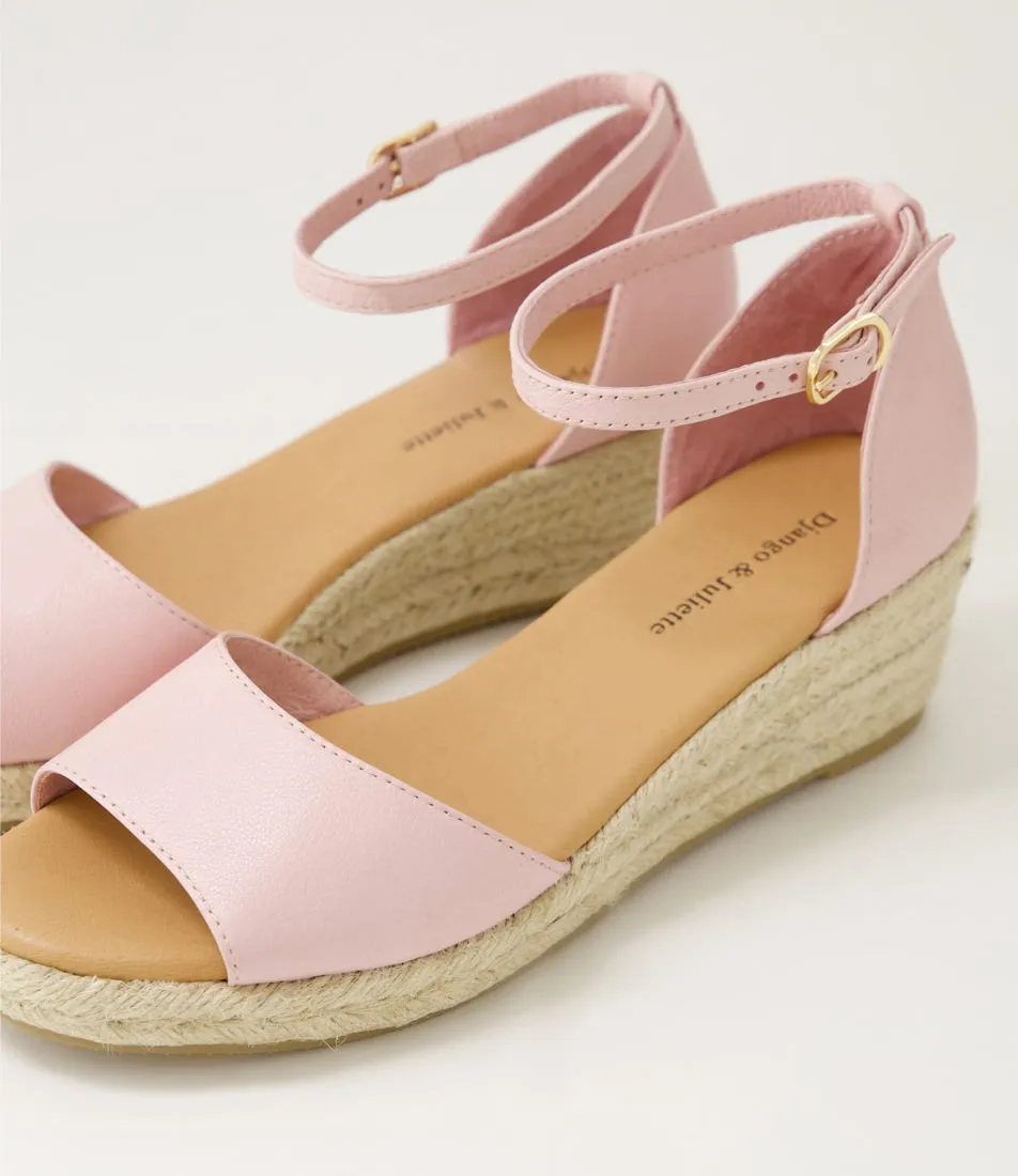 DJANGO & JULIETTE Skip New Pink Natural Rope Leather Sandals