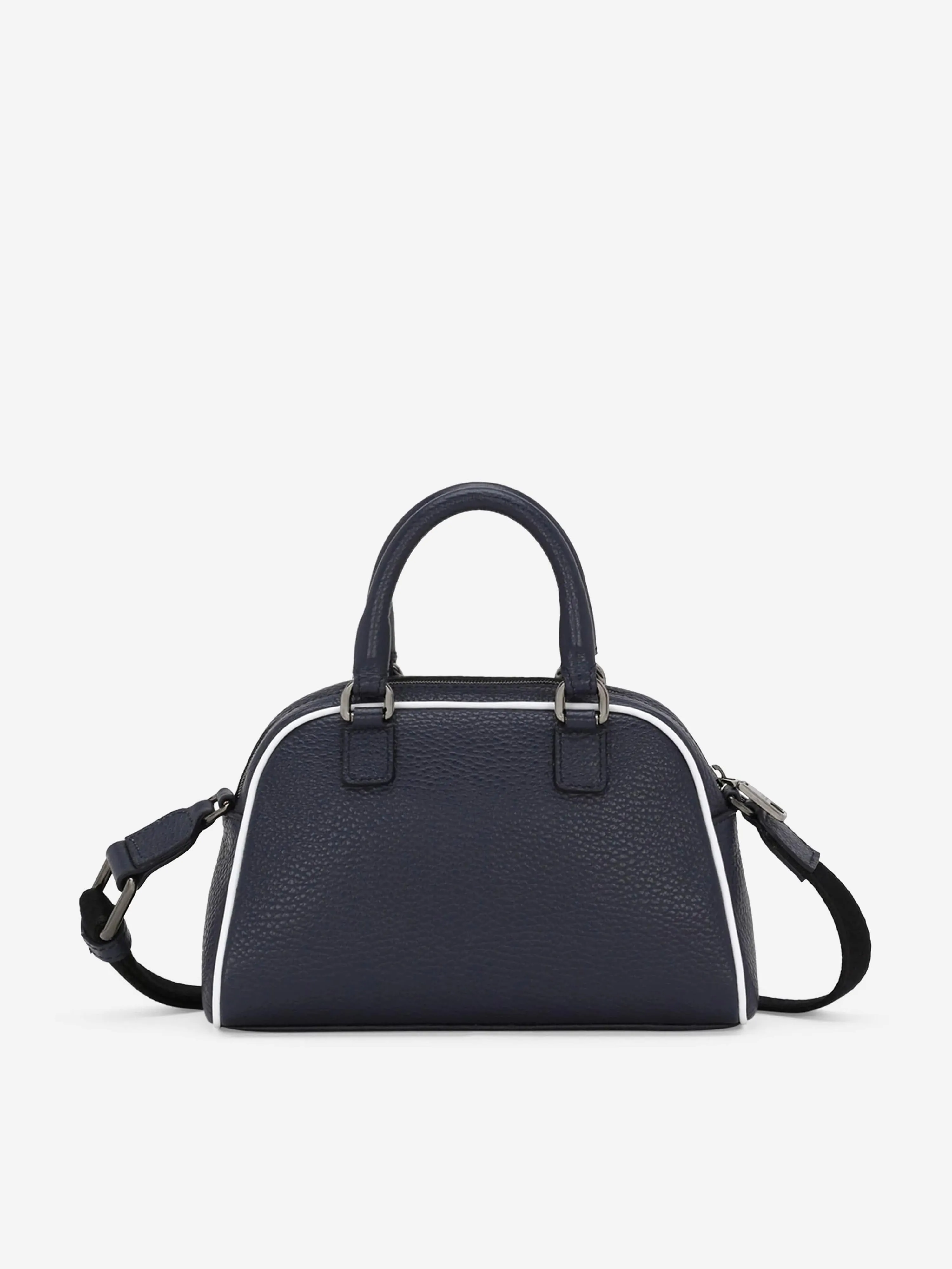 Dolce & Gabbana Girls Leather Milano Logo Shoulder Bag in Blue