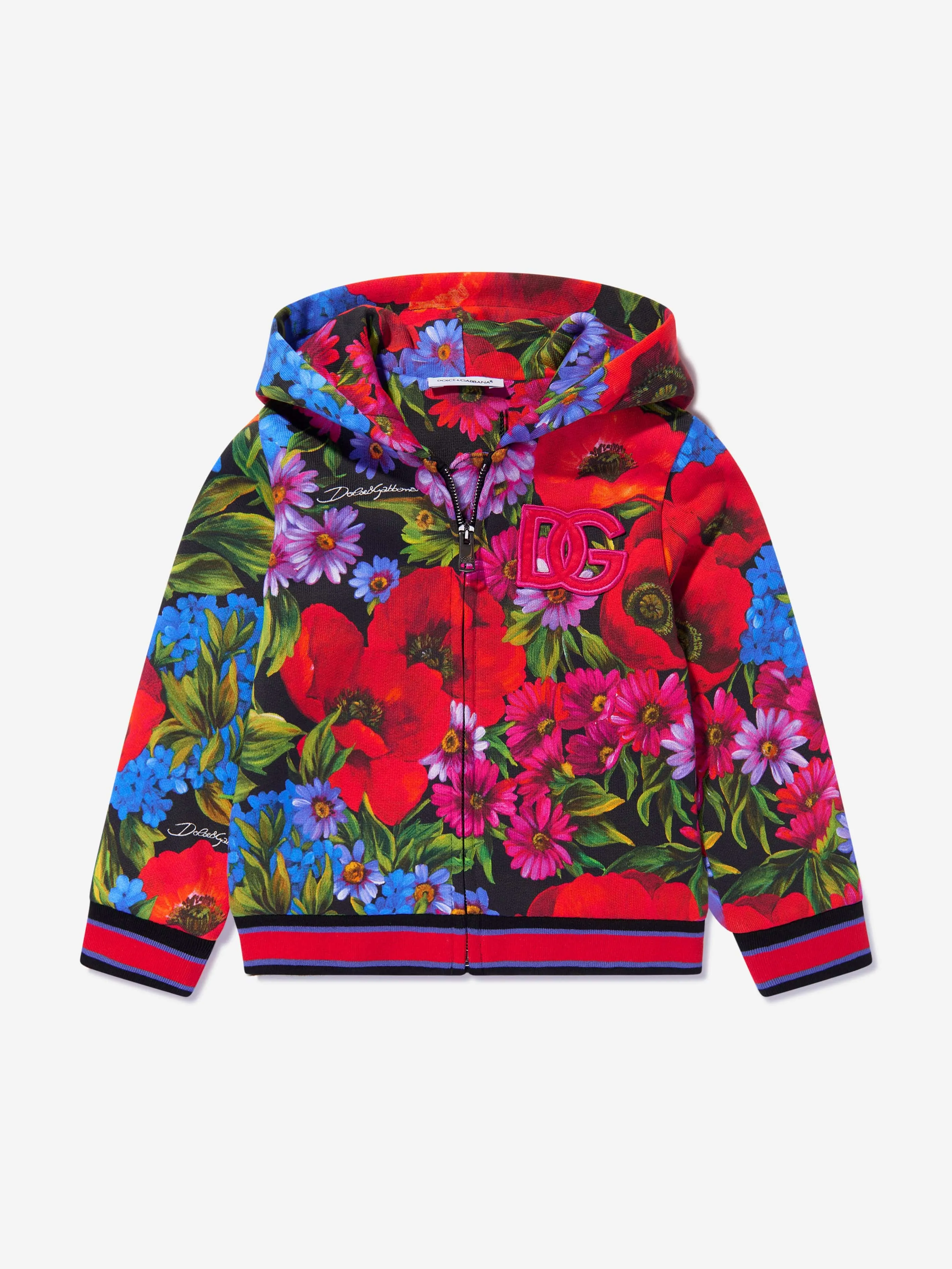 Dolce & Gabbana Kids - Baby Girls Floral Zip Up Hoodie | Childsplay Clothing