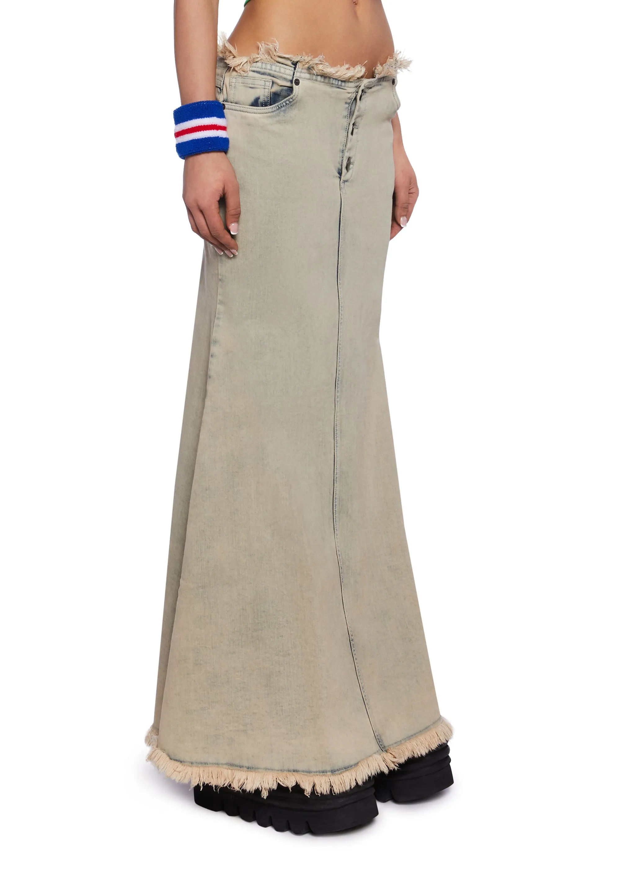 Dolly Denim Maxi Skirt-