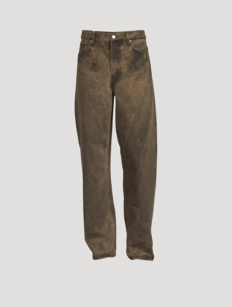 DRIES VAN NOTEN Pine Overdyed Straight-Leg Jeans