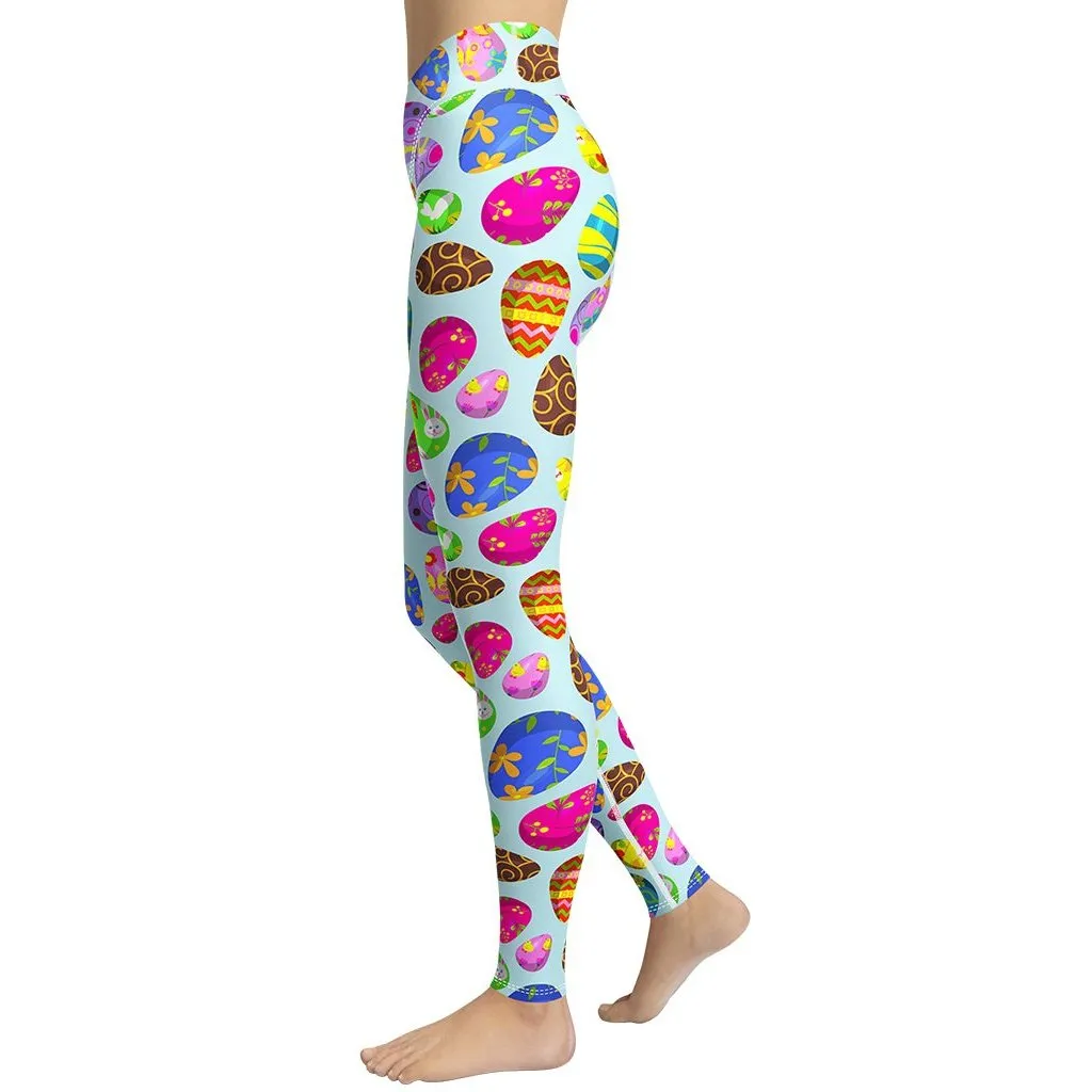 Easter Egg Pattern Yoga Leggings