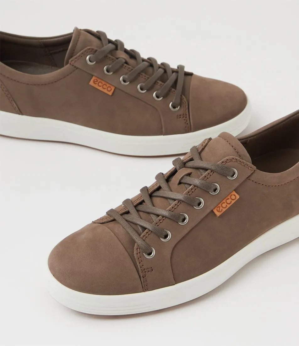 ECCO Soft 7 M Dark Clay Lion Nubuck Sneakers