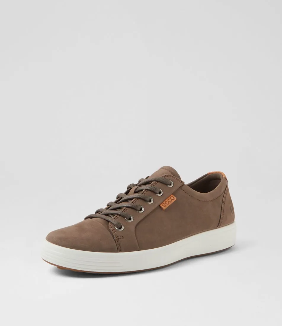 ECCO Soft 7 M Dark Clay Lion Nubuck Sneakers