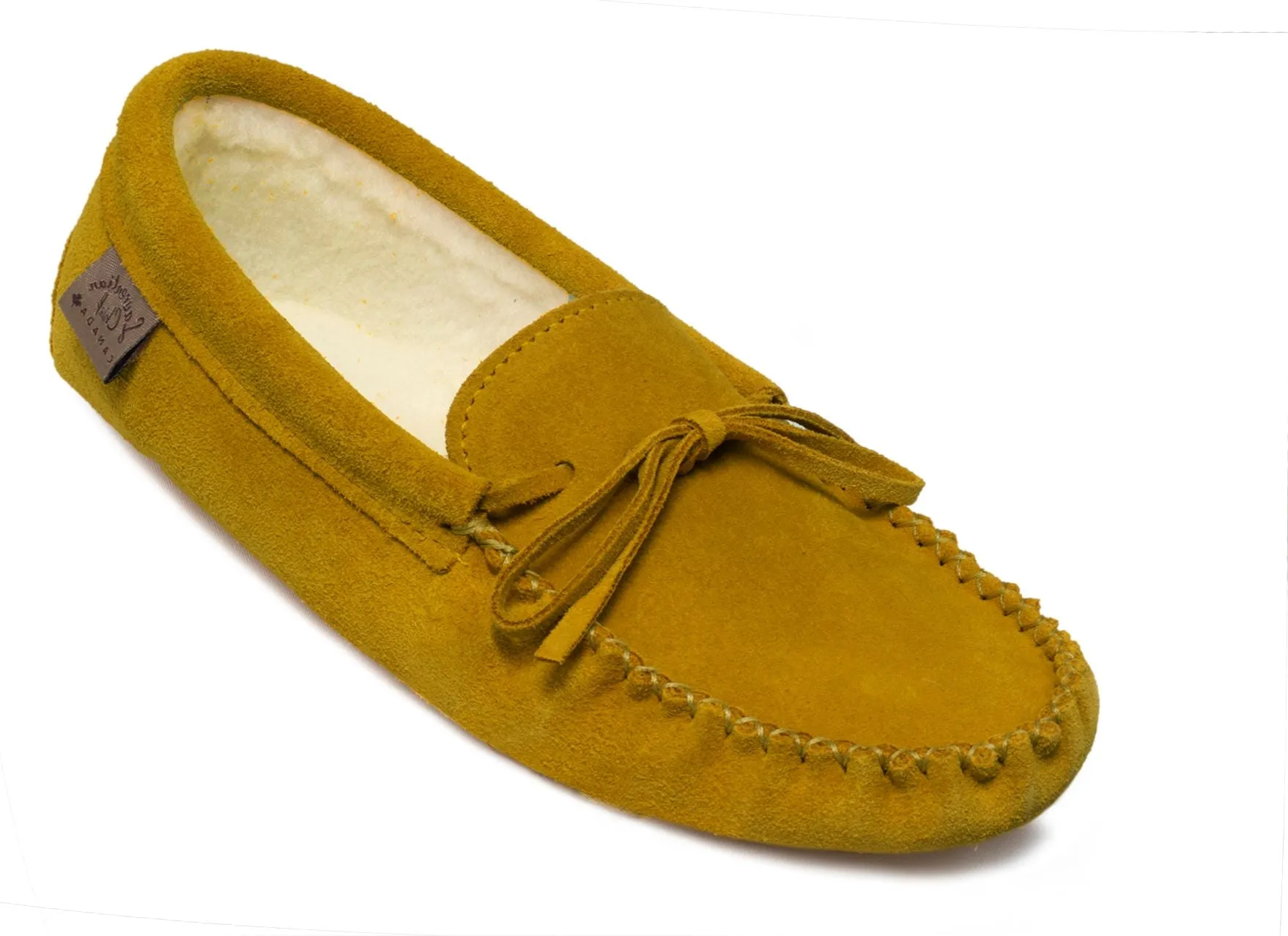 Eugene Cloutier 748ind - Womens Tan Suede Lined Slipper