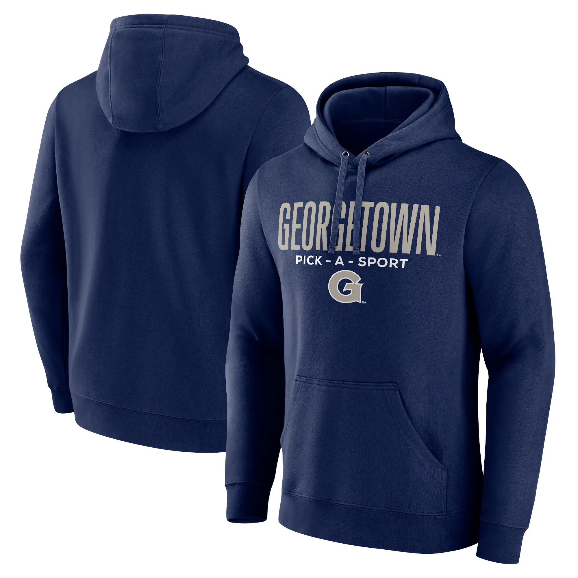 Fanatics Georgetown Hoyas Navy Authentic Pick-A-Sport Pullover Hoodie