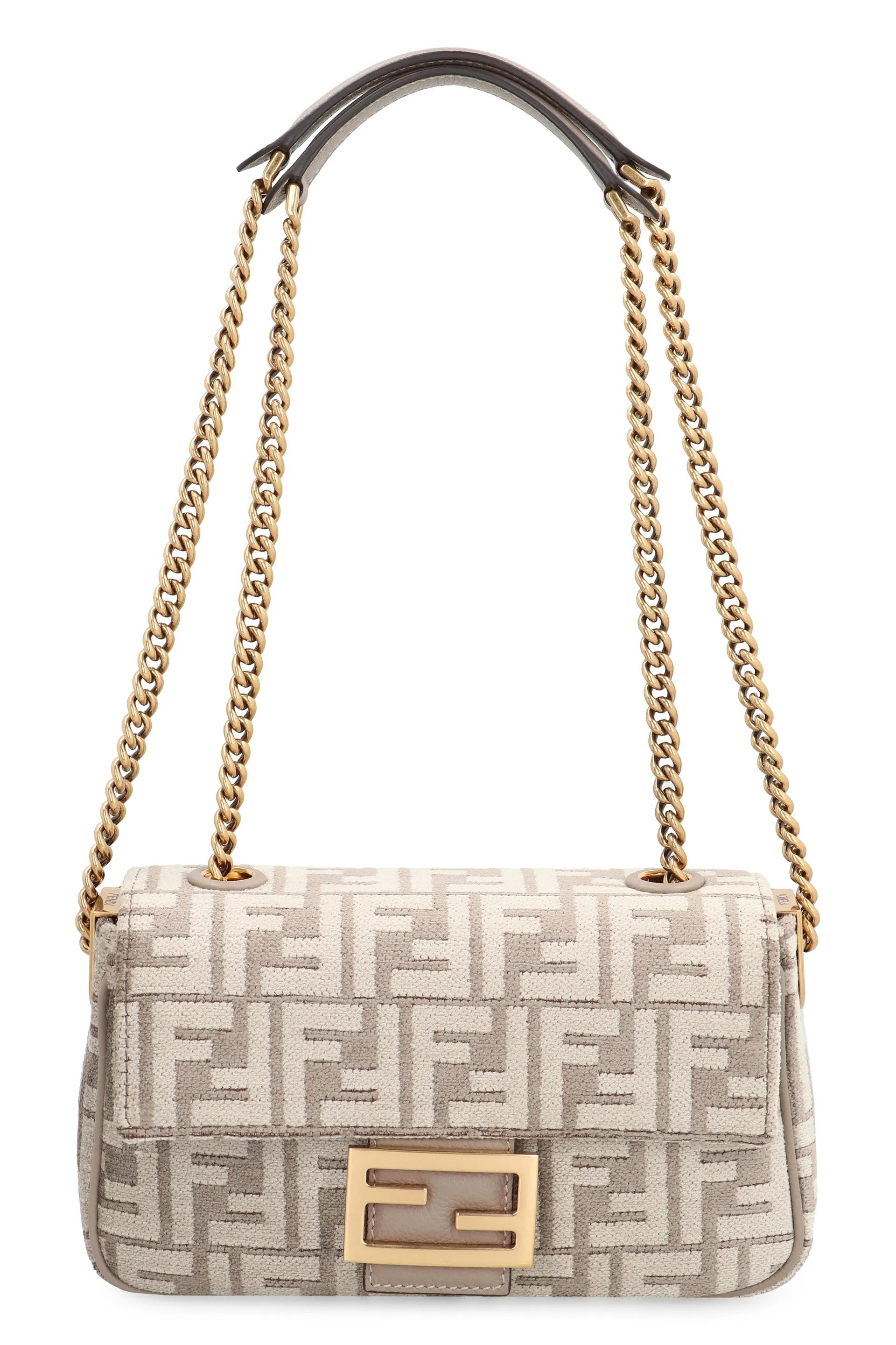 FENDI Beige Polyester Shoulder Bag for Women - SS24 Collection