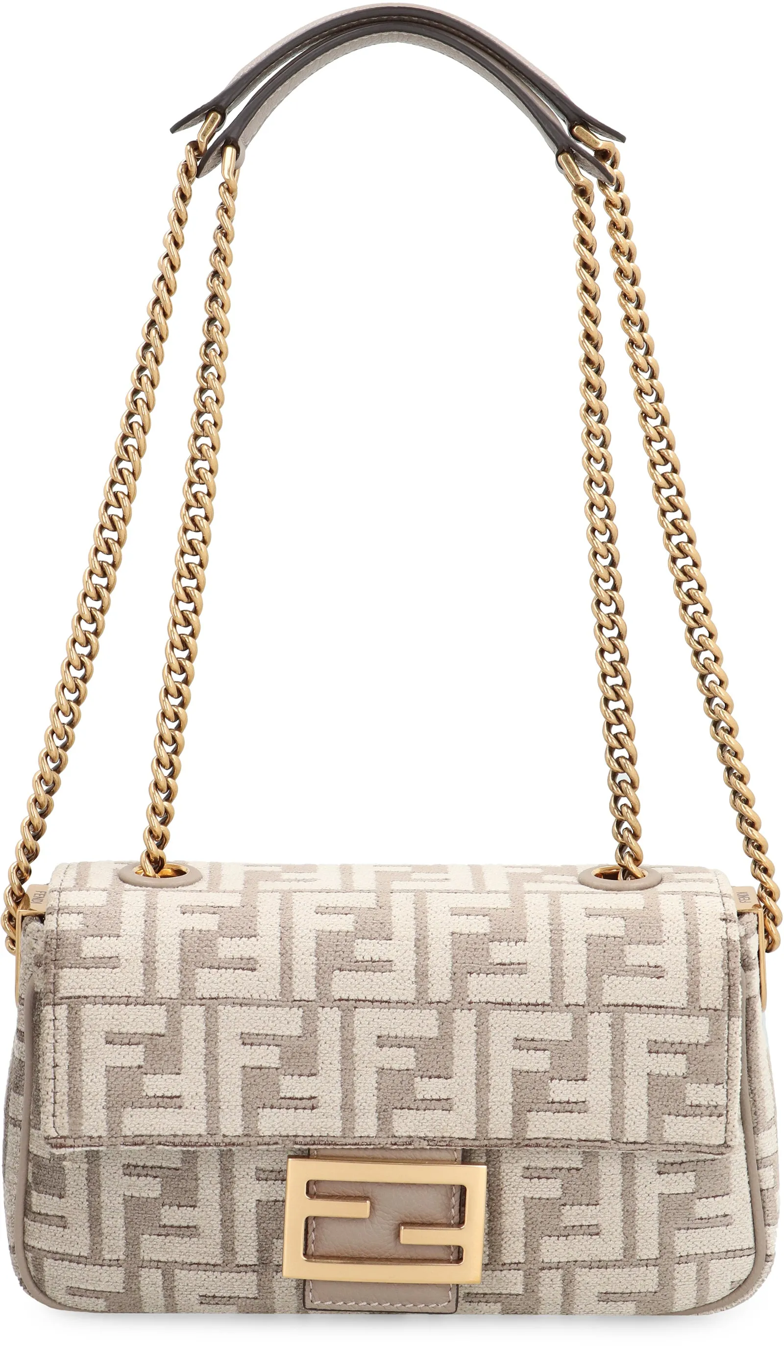 FENDI Beige Polyester Shoulder Bag for Women - SS24 Collection