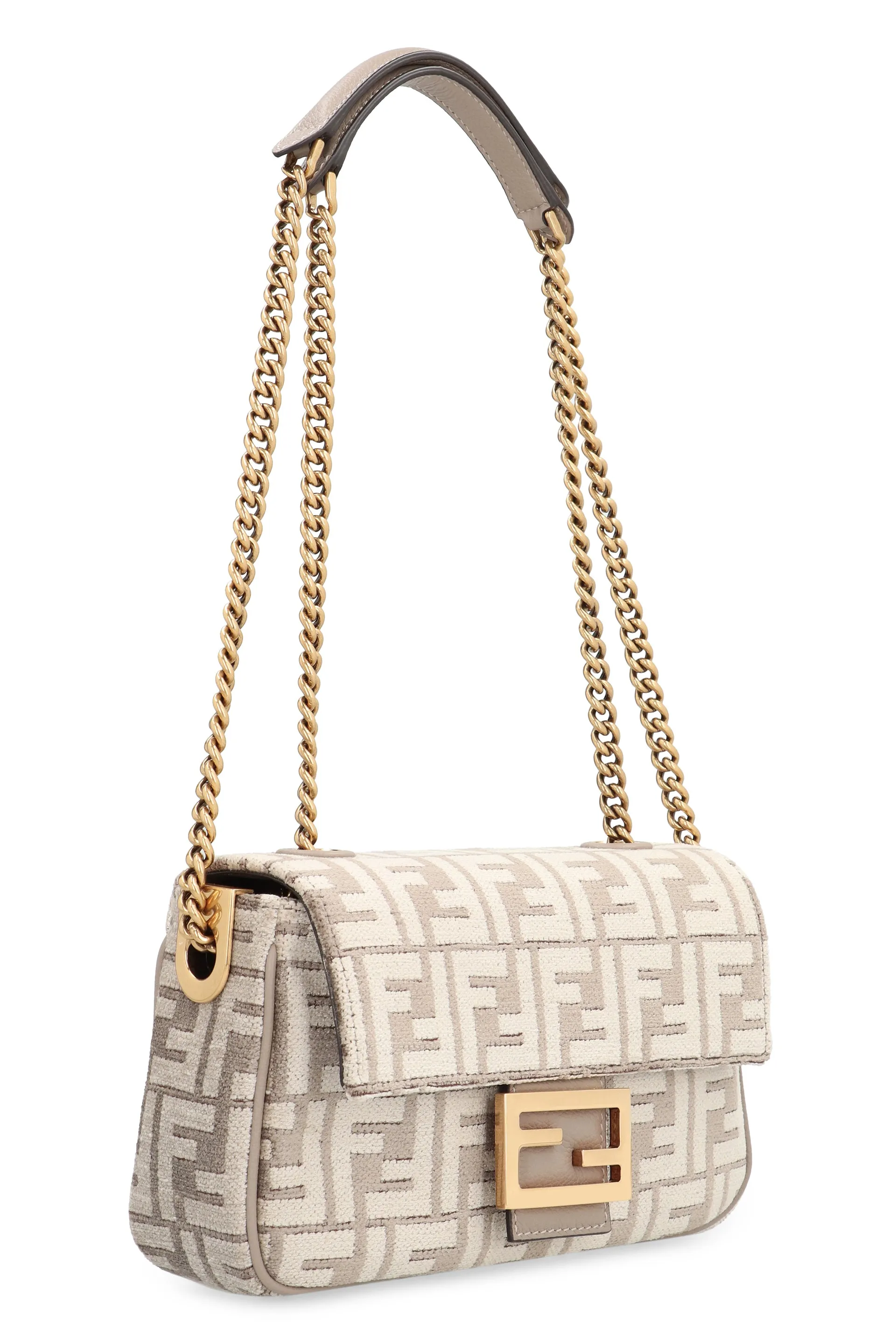 FENDI Beige Polyester Shoulder Bag for Women - SS24 Collection