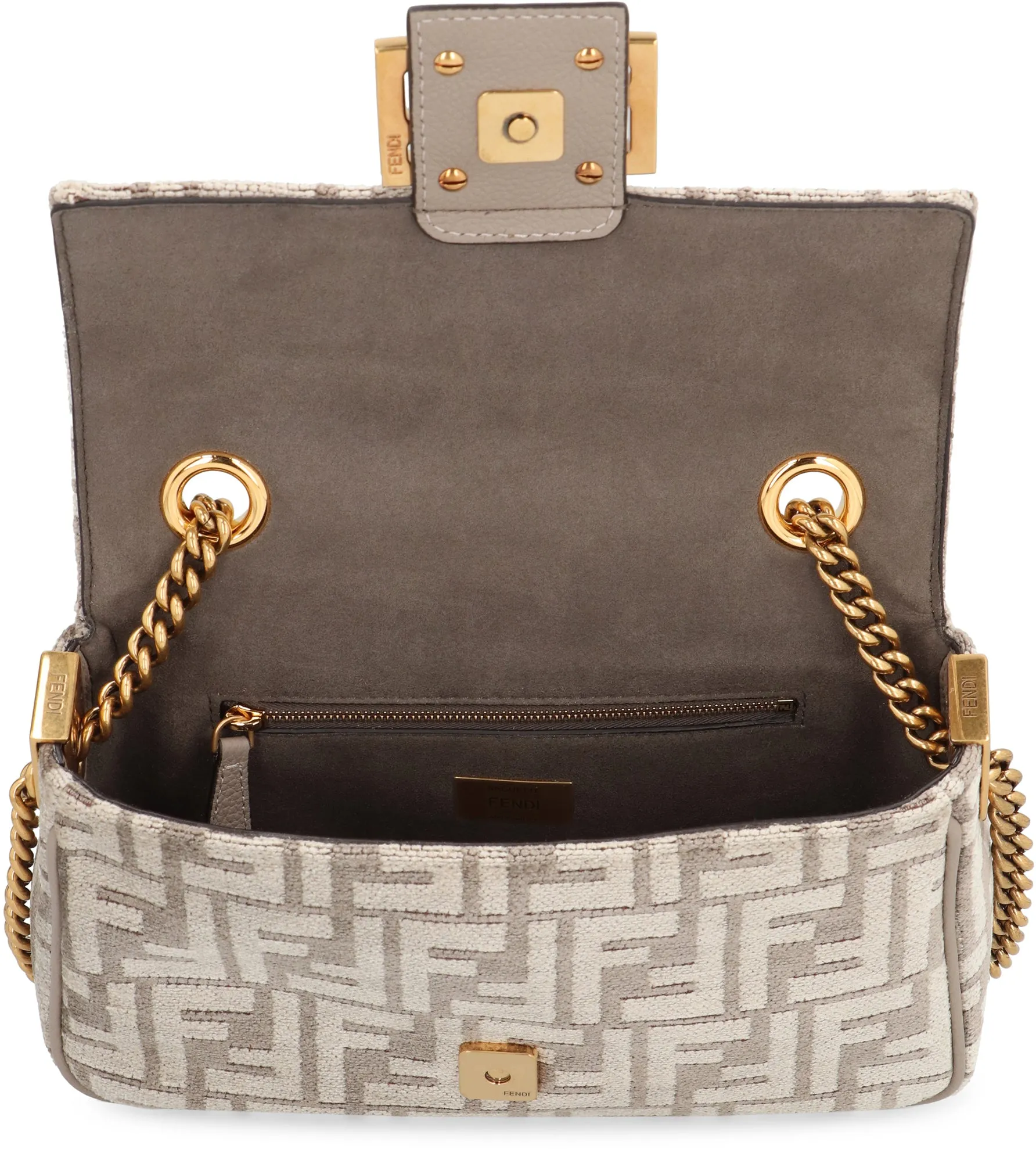 FENDI Beige Polyester Shoulder Bag for Women - SS24 Collection