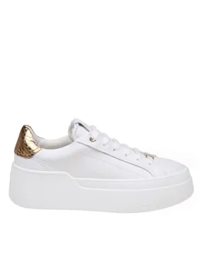 FERRAGAMO DAHLIA SNEAKERS IN WHITE LEATHER