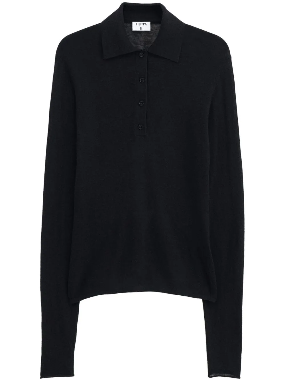 Filippa K knitted polo jumper - Black