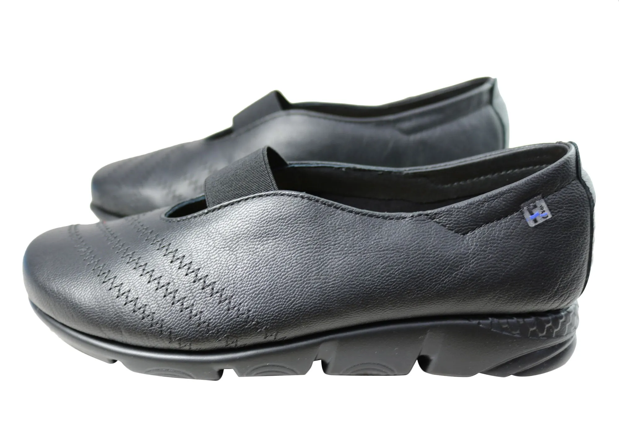 Flex & Go Hope Womens Comfortable Leather Shoes Made In Portugal