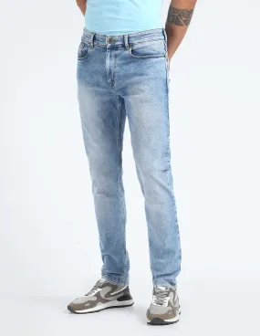 Flying Machine Slash Slim Tapered Mid Rise Jeans