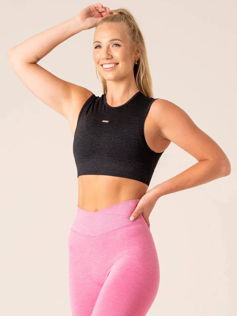 Focus Seamless Tank - Black Marl