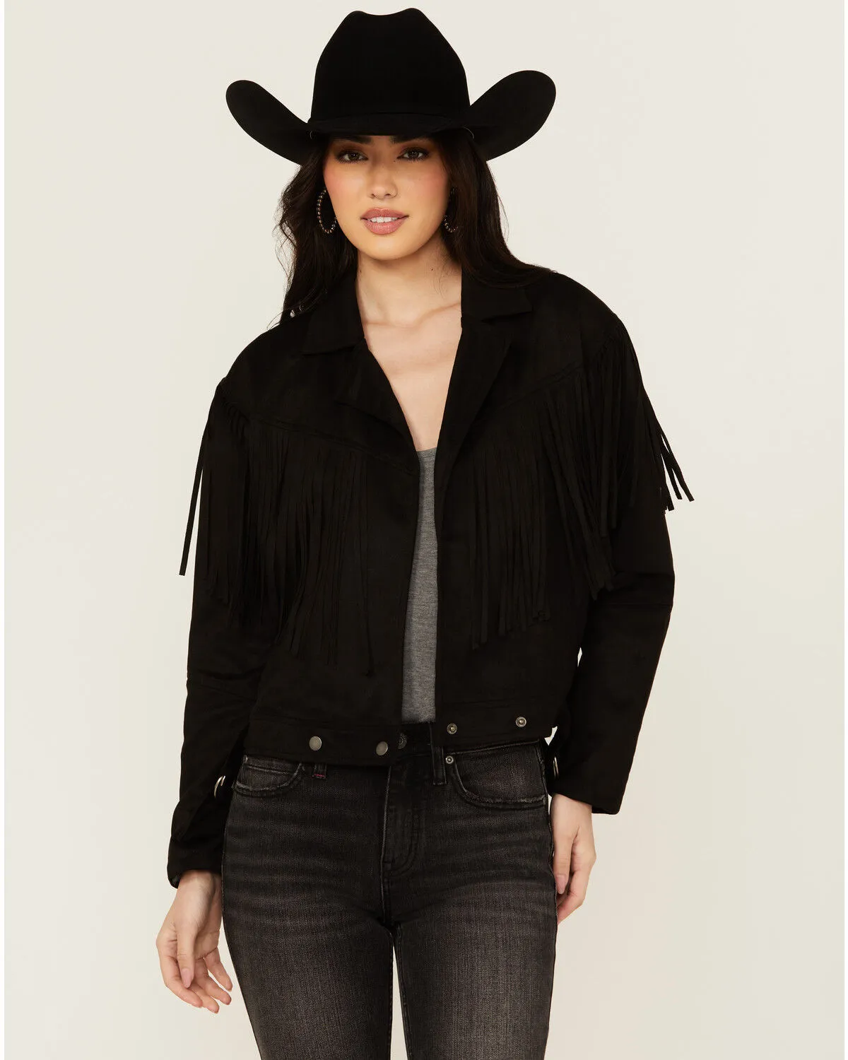 Fornia Women's Fringe Zip Moto Jacket