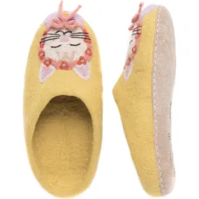 French Knot Women's Kitty Slipper, Yellow