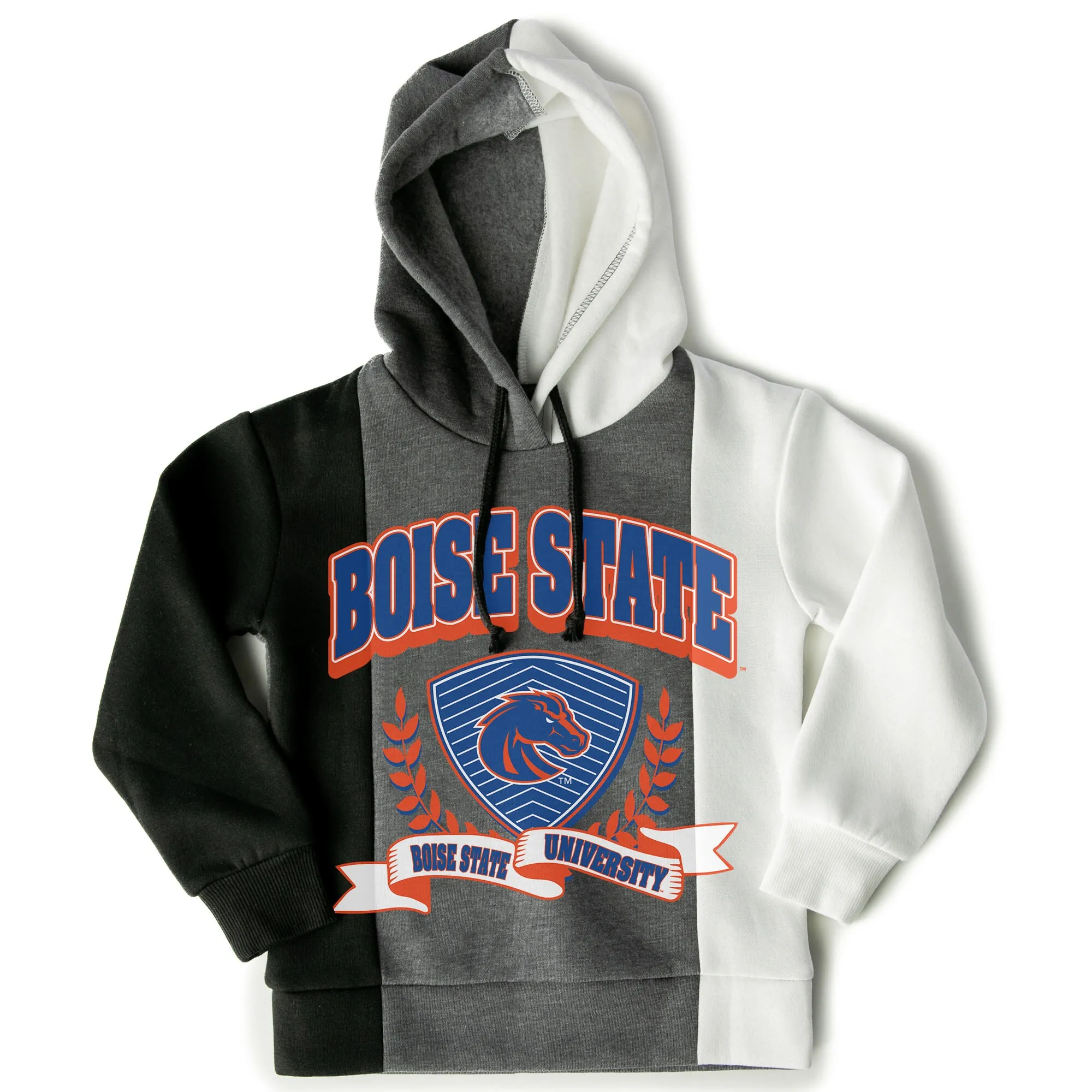 Gameday Couture  Boise State Broncos Girls Youth Black Hall Of Fame Color Block Pullover Hoodie