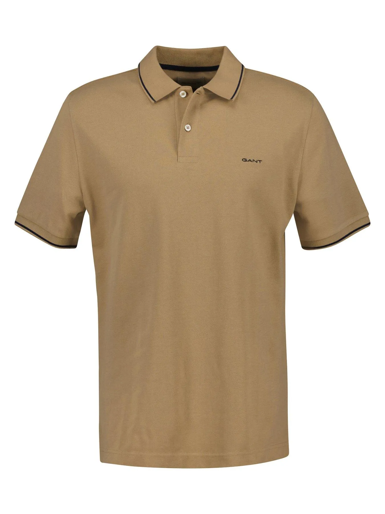 GANT Tipping Cotton Polo Shirt - Beige