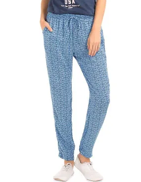 GAP Women Blue Summer Print Joggers