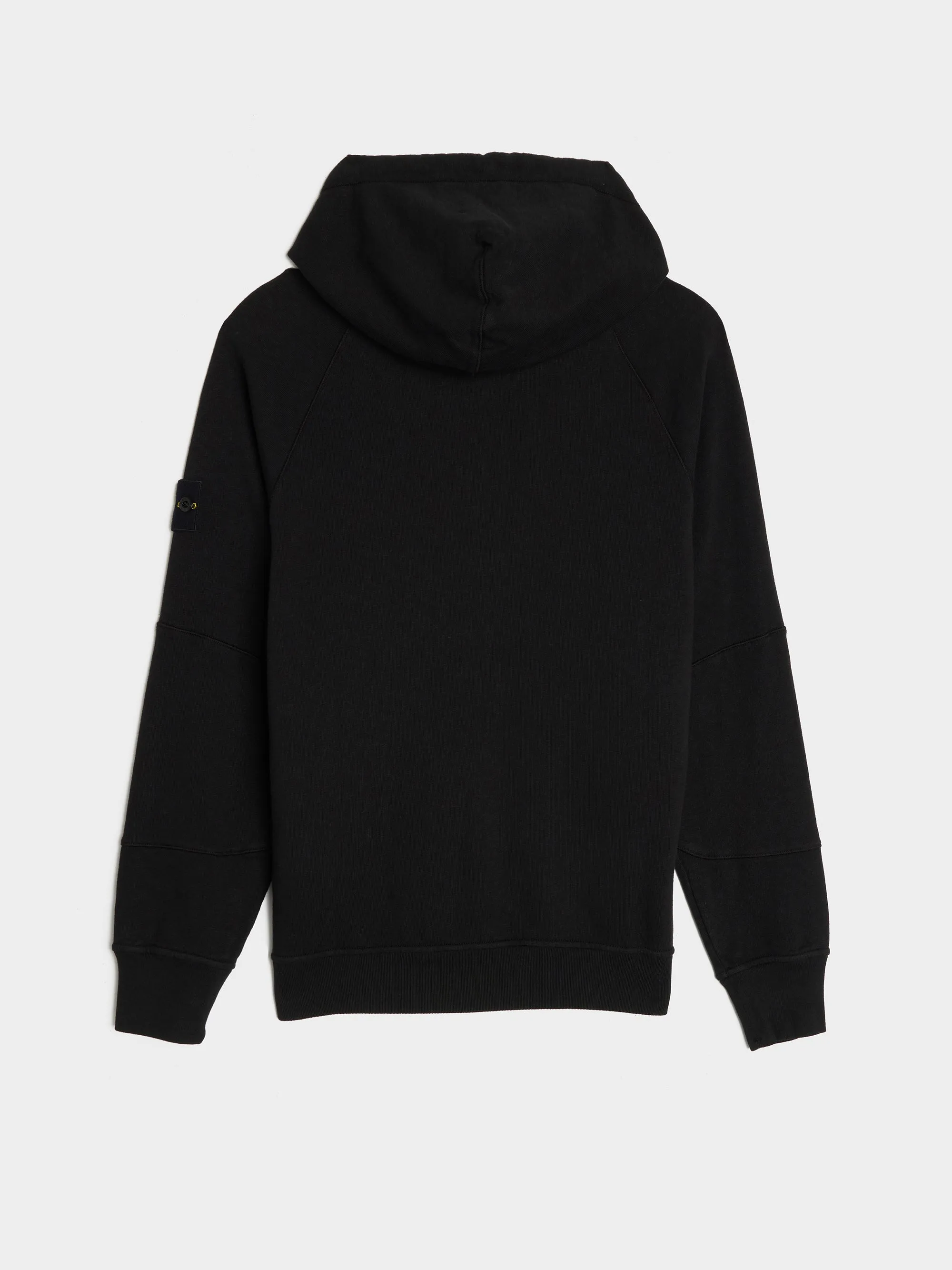 Garment Dyed Cotton Fleece Hoodie, Black