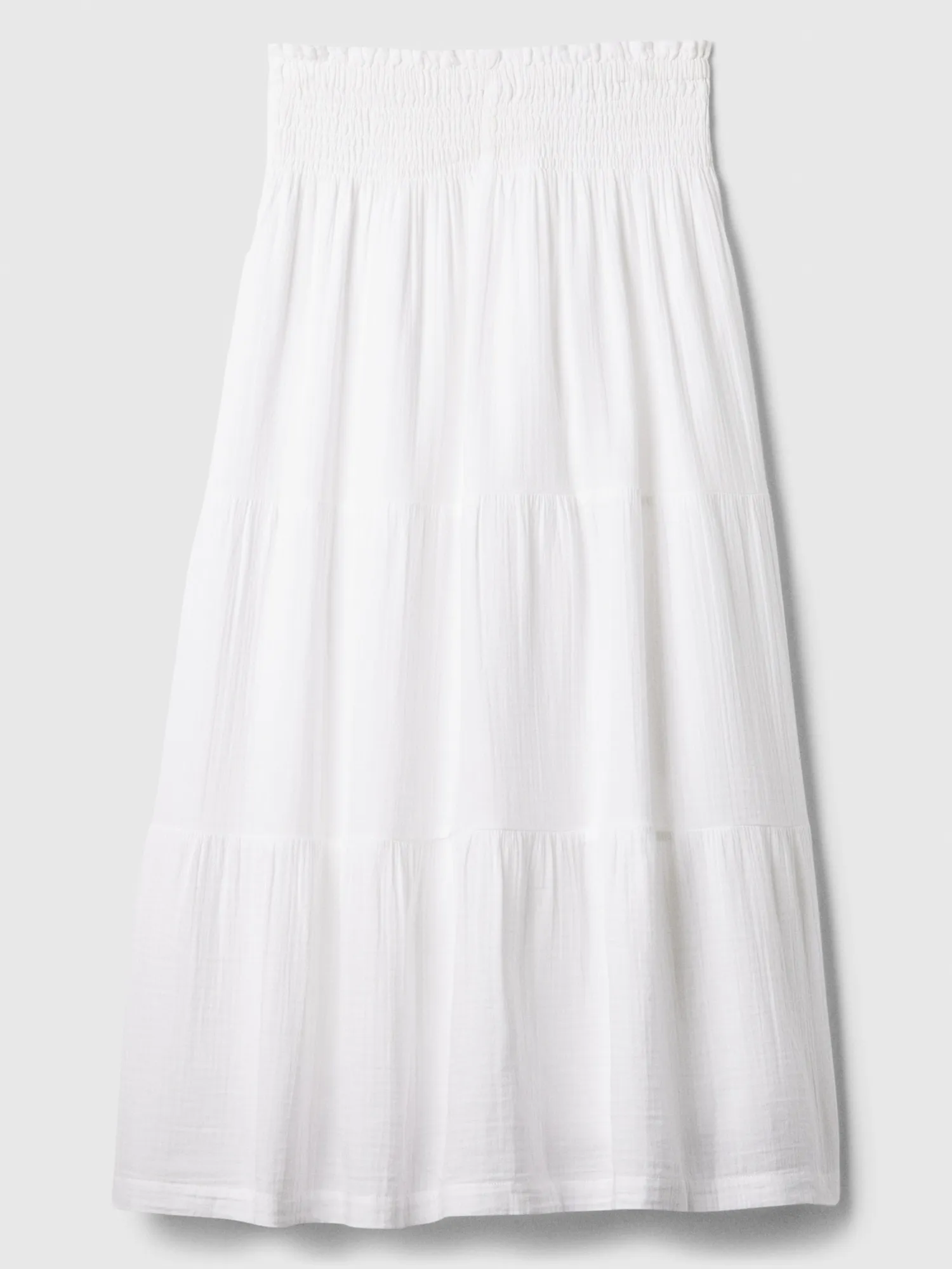 Gauze Smocked Maxi Skirt