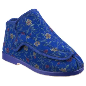 GBS Rhona Ladies Extra Wide Fit Slipper Blue