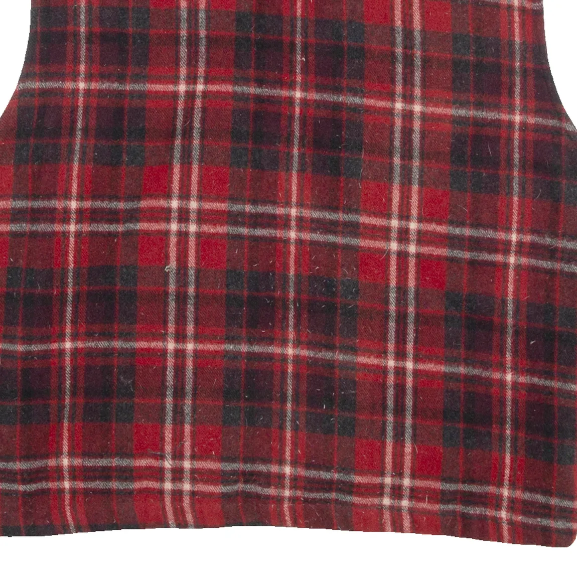 GIN TONIC Womens Quilted Waistcoat Red Wool 90s Plaid M