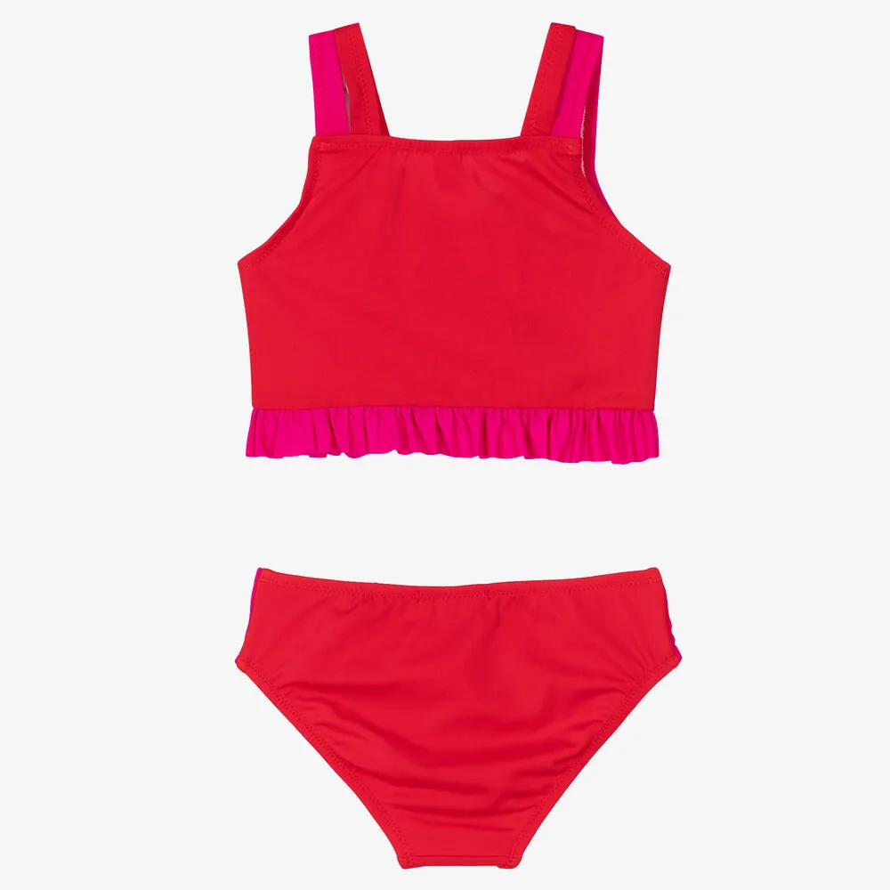 Girls Pink & Red Bikini (UV50)