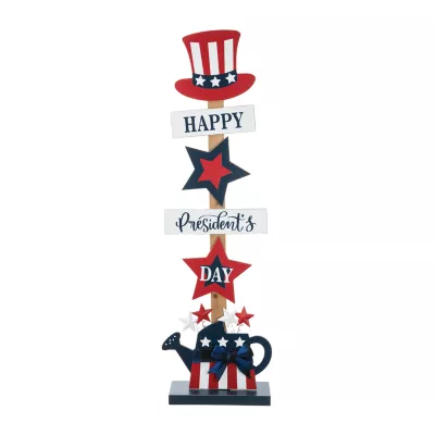 Glitzhome Wooden Top Hat Porch Sign