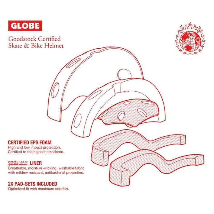 Globe Goodstock Certified Off-White Matte Helmet