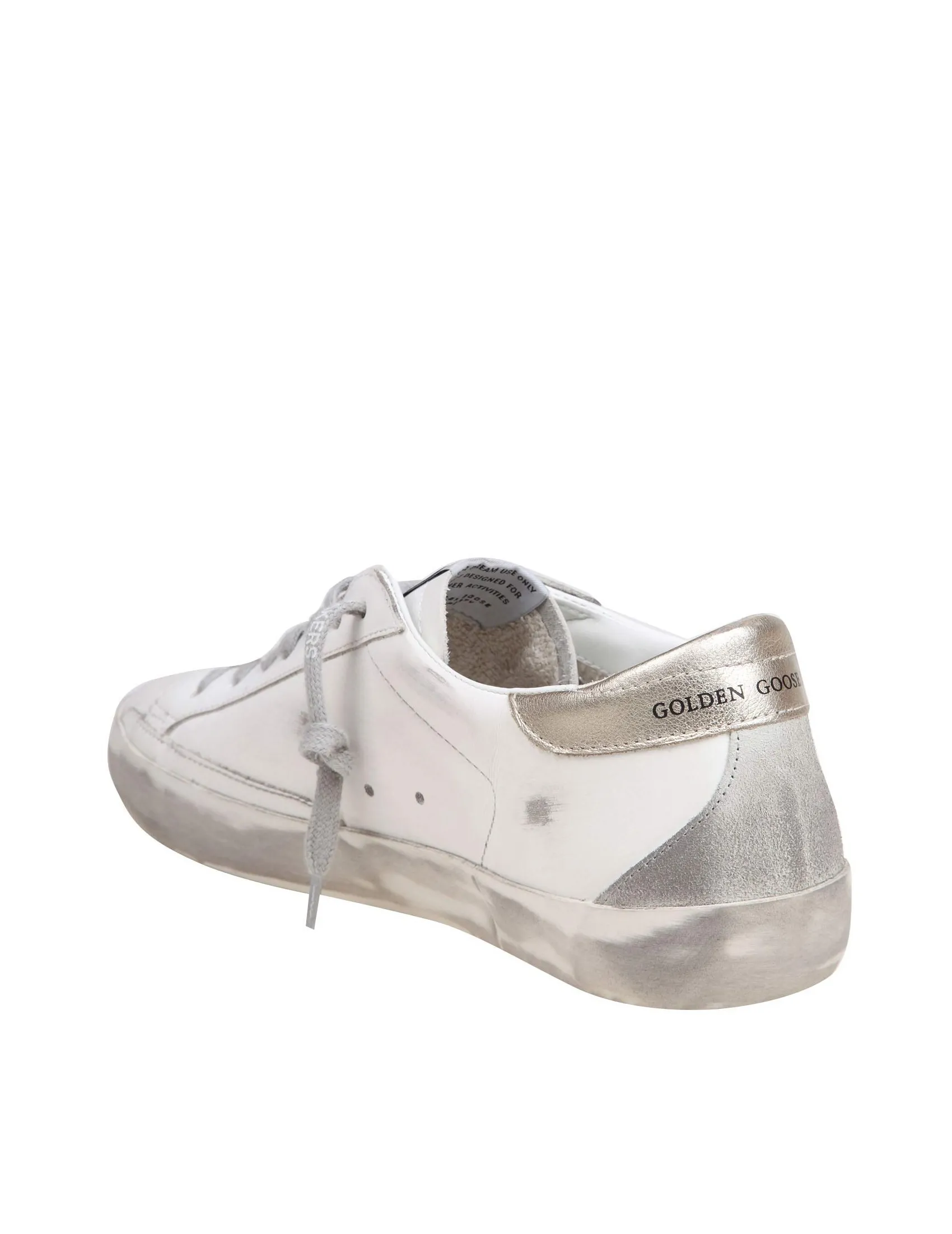 GOLDEN GOOSE SUPER STAR SNEAKERS IN WHITE/RED AND GOLD LEATHER