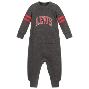 Grey & Red Logo Jersey Romper