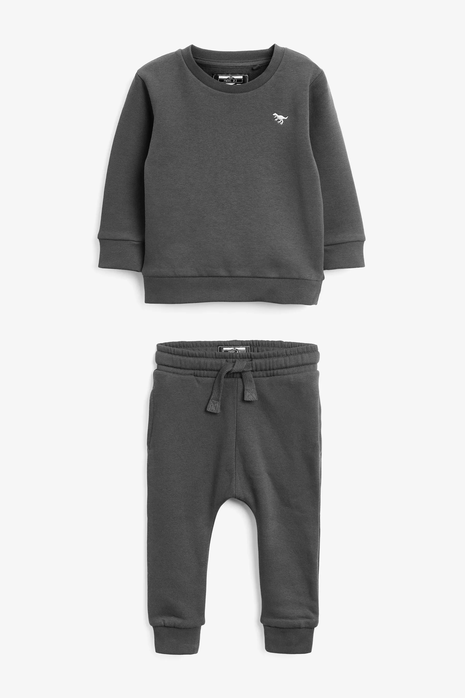 Grey Charcoal Jersey Sweatshirt And Joggers Set (3mths-7yrs)