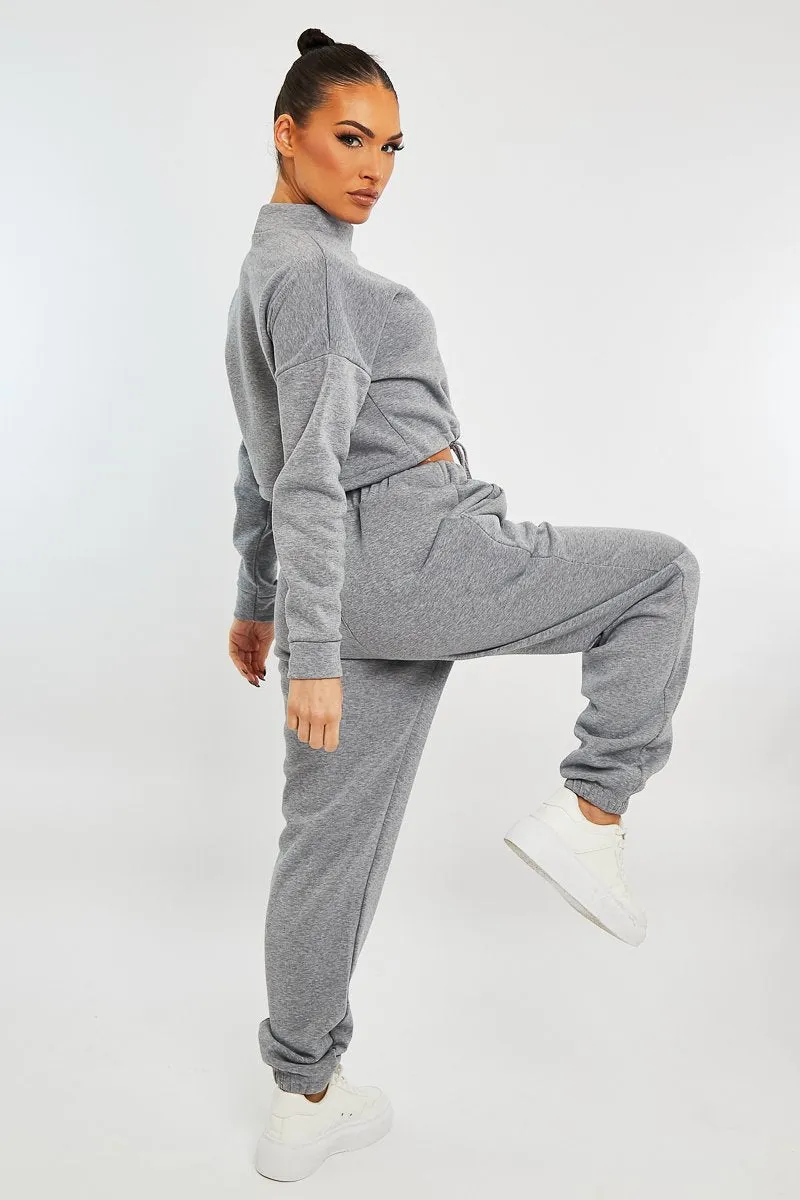 Grey Drawstring Waist Jumper and Joggers Co-ord - Kayla