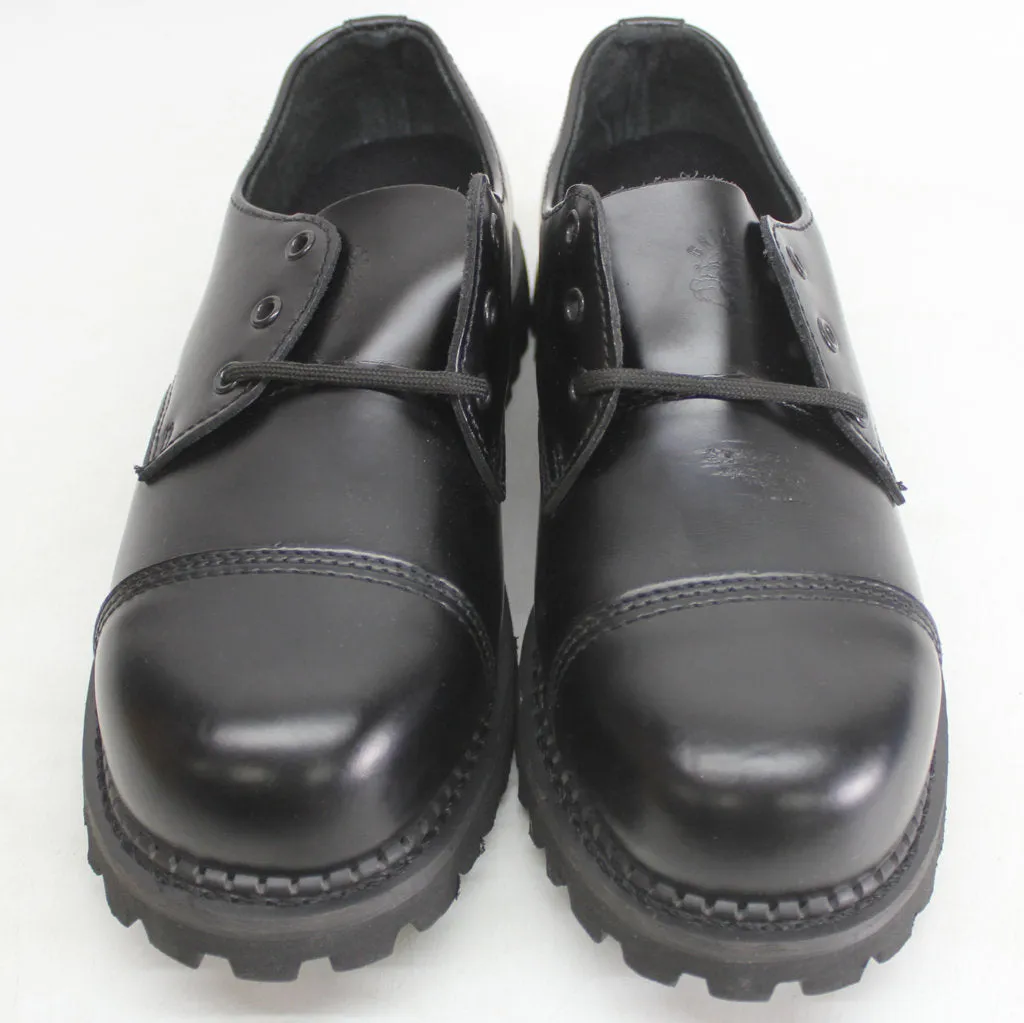 Grinders Unisex Regent CS Leather Black Shoes - UK 8