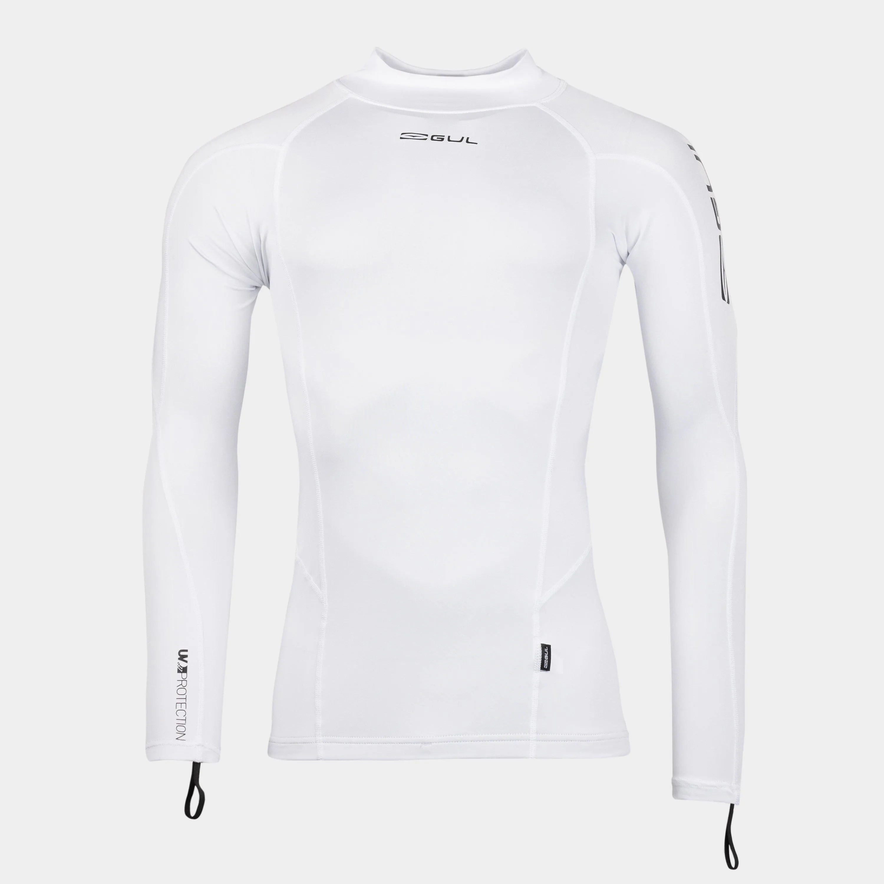 Gul UV Protection Flat Lock Long Sleeve Rash Vest - White UK