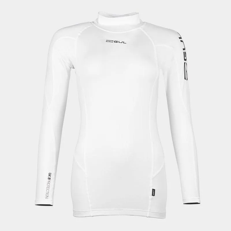 Gul UV Protection Flat Lock Long Sleeve Rash Vest - White UK