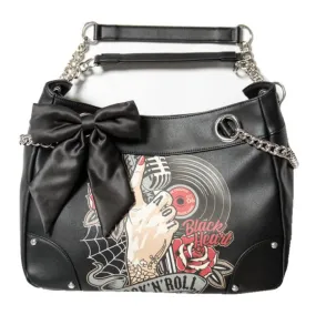 Handbag BLACK HEART - ROCK N ROLL - 8063  -  Metal-shop