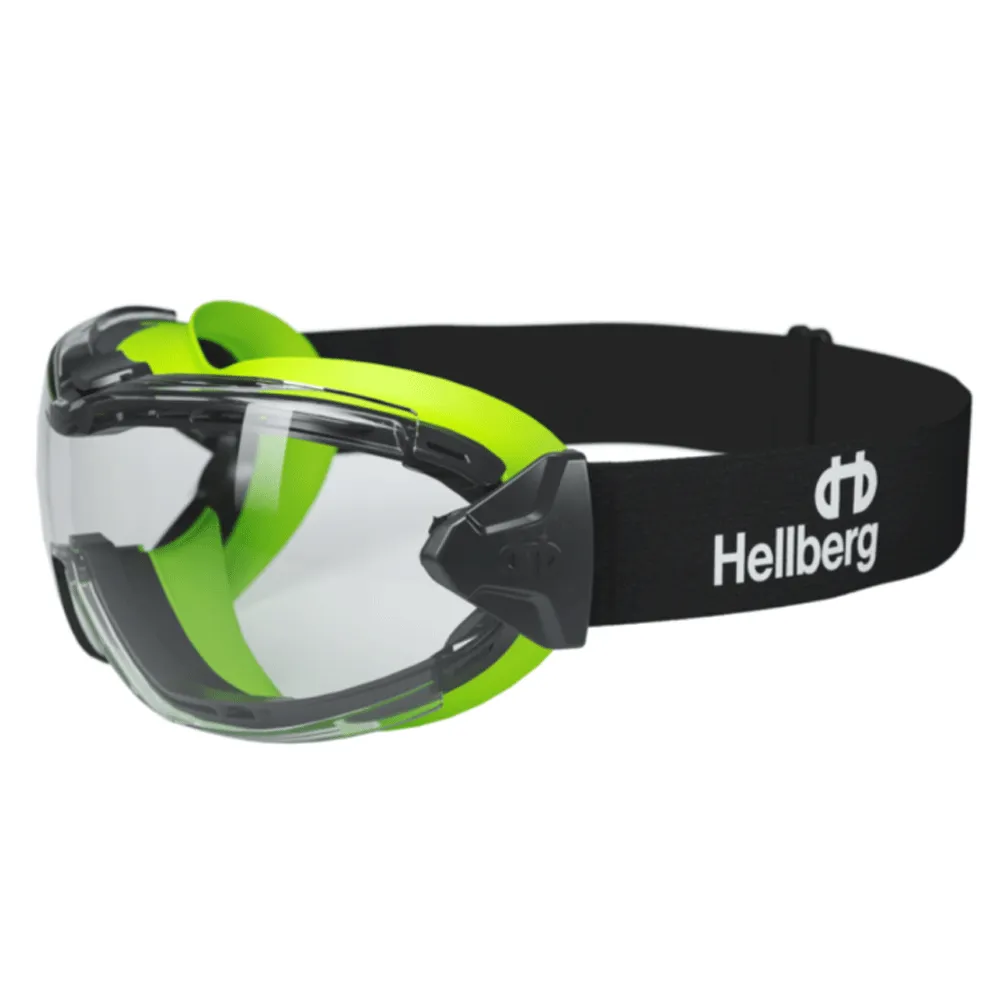 Hellberg 25045 Neon Plus Clear Anti-Fog/Scratch Endurance Safety Goggles