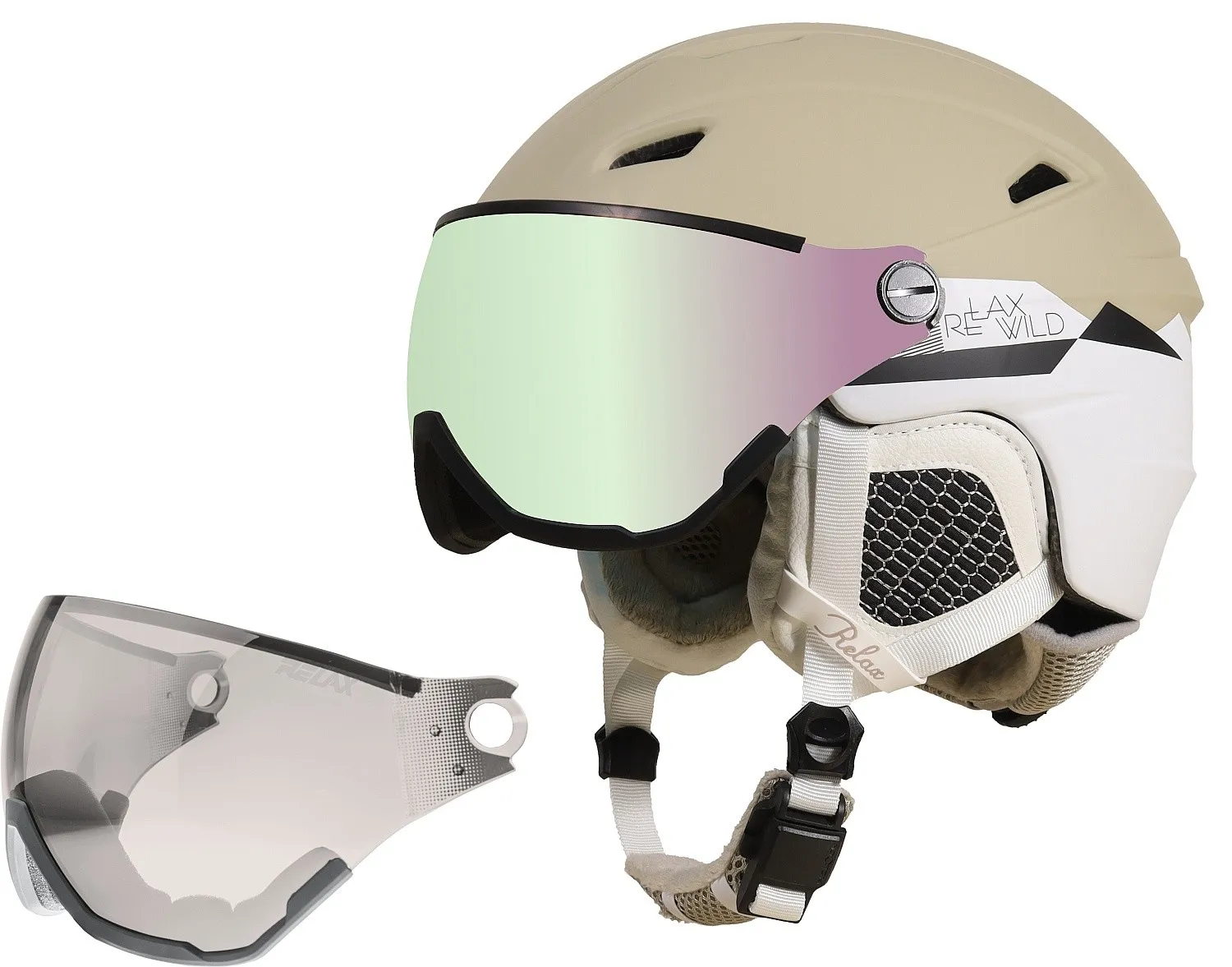 helmet Relax Stealth - RH24K/Matte Beige/Black/White