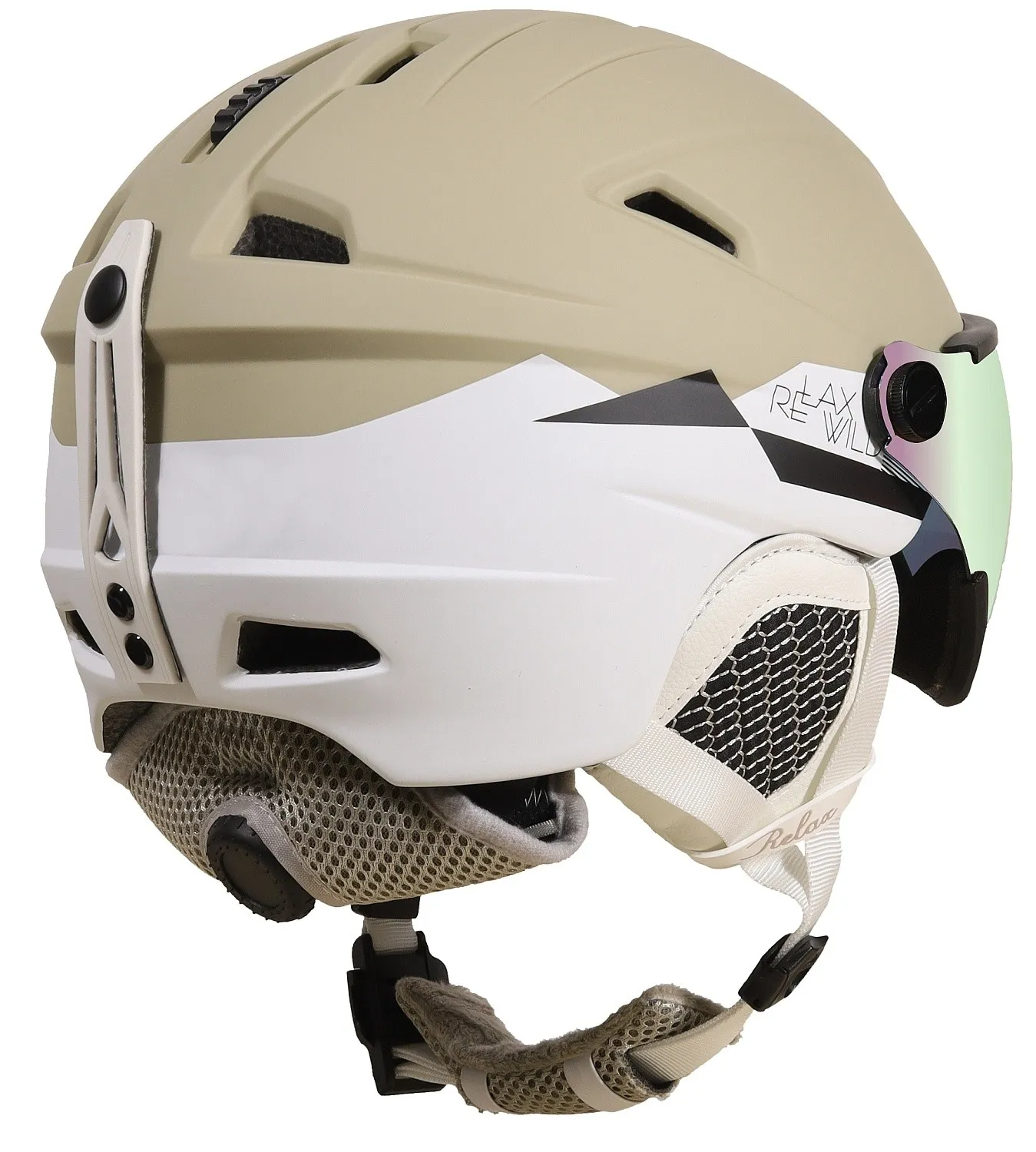 helmet Relax Stealth - RH24K/Matte Beige/Black/White