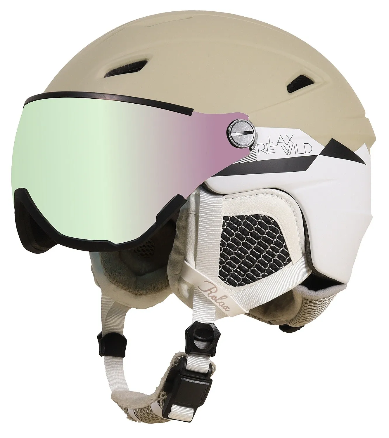 helmet Relax Stealth - RH24K/Matte Beige/Black/White