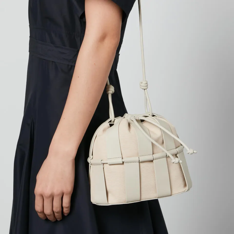 Hereu Llinera Caged Leather and Canvas Shoulder Bag | Coggles