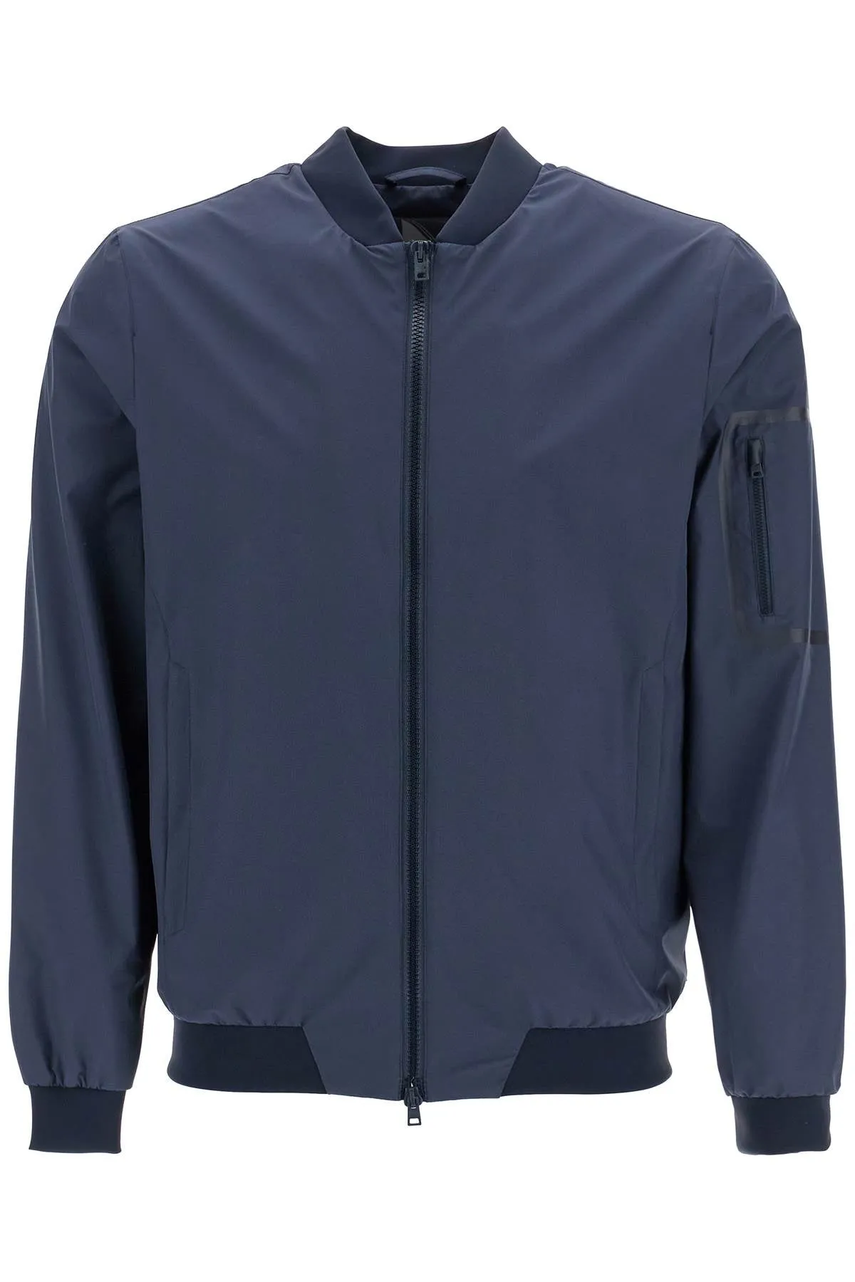 Herno Bomber In Poliestere Blu Scuro Con Gore Windstopper Impermeabile