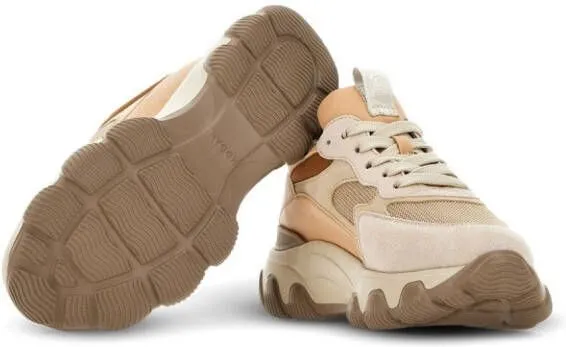 Hogan Hyperactive panelled leather sneakers Neutrals