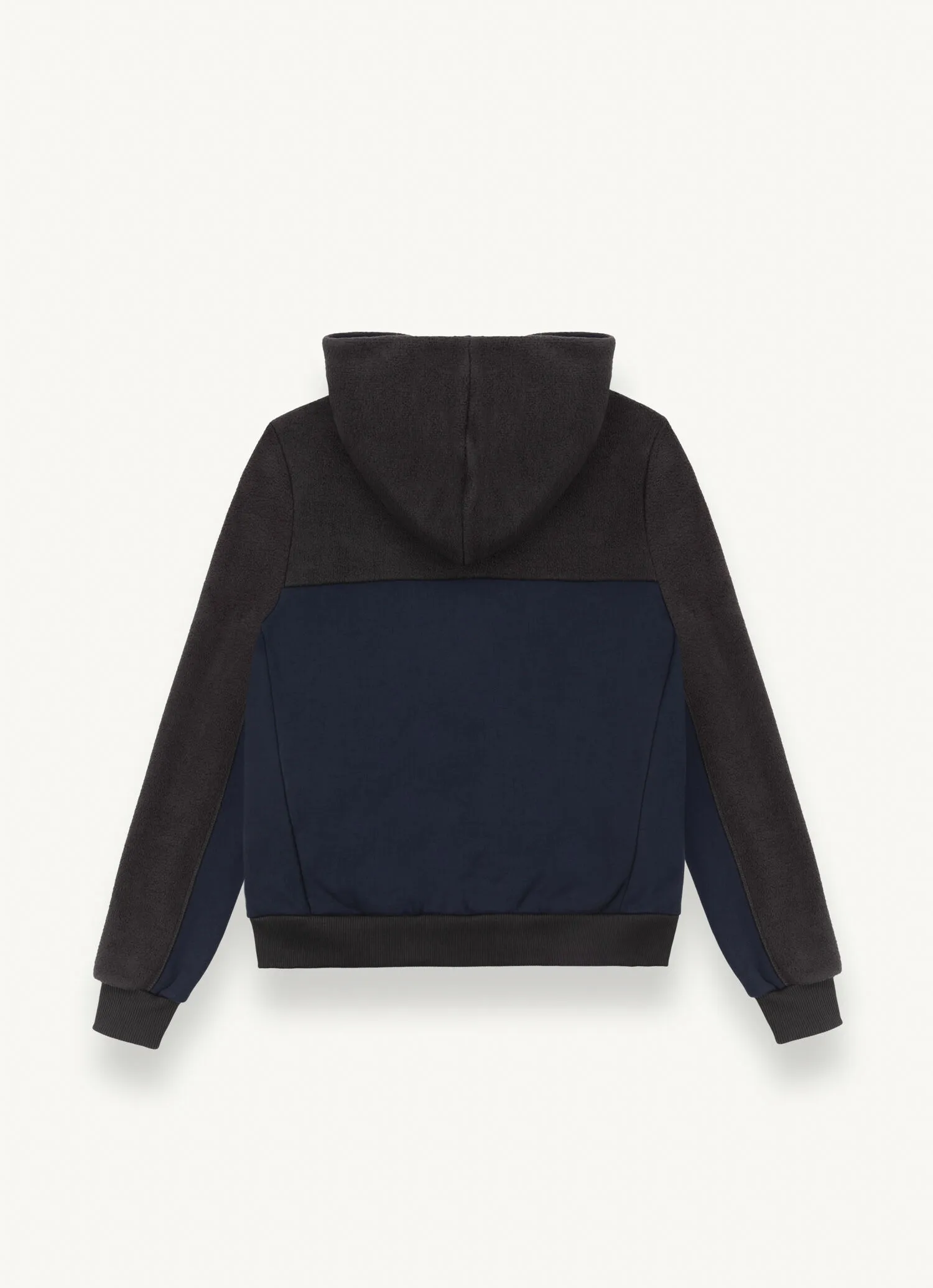 Hooded cotton blend full zip sweatshirt-